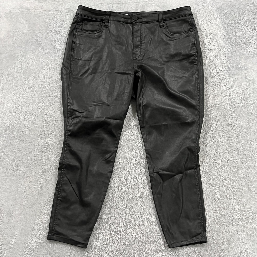 KUT FROM THE KLOTH Pants Womens 18W Faux Leather Tapered High Rise Grunge Goth